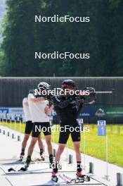 03.06.2023, Ruhpolding, Germany (GER): Niklas Hartweg (SUI), Jeremy Finello (SUI), (l-r) - Biathlon summer training, Ruhpolding (GER). www.nordicfocus.com. © Reiter/NordicFocus. Every downloaded picture is fee-liable.