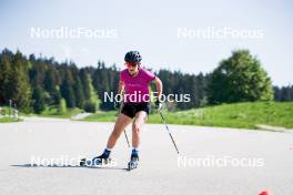 01.06.2023, La Feclaz, France (FRA): Gilonne Guigonnat (FRA) - Biathlon summer training, La Feclaz (FRA). www.nordicfocus.com. © Joly/NordicFocus. Every downloaded picture is fee-liable.