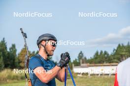 30.08.2023, Font-Romeu, France (FRA): Antonin Guigonnat (FRA) - Biathlon training, Font-Romeu (FRA). www.nordicfocus.com. © Authamayou/NordicFocus. Every downloaded picture is fee-liable.