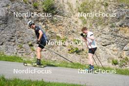 04.06.2023, Ruhpolding, Germany (GER): Niklas Hartweg (SUI), Sebastian Stalder (SUI), (l-r) - Biathlon summer training, Ruhpolding (GER). www.nordicfocus.com. © Reiter/NordicFocus. Every downloaded picture is fee-liable.