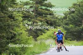 31.05.2023, Col Bayard, France (FRA): Quentin Fillon Maillet (FRA) - Biathlon summer training, Col Bayard (FRA). www.nordicfocus.com. © Thibaut/NordicFocus. Every downloaded picture is fee-liable.