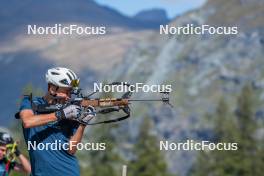 22.09.2023, Bessans, France (FRA): Eric Perrot - Biathlon training, Bessans (FRA). www.nordicfocus.com. © Authamayou/NordicFocus. Every downloaded picture is fee-liable.