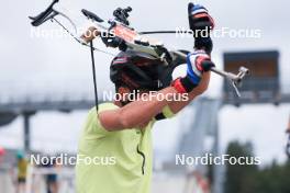 04.07.2023, Premanon, France (FRA): Quentin Fillon Maillet (FRA) - Biathlon summer training, La Premanon (FRA). www.nordicfocus.com. © Manzoni/NordicFocus. Every downloaded picture is fee-liable.