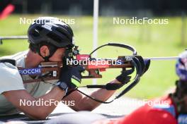 08.08.2023, Ruhpolding, Germany (GER): Tommaso Giacomel (ITA) - Biathlon summer training, Ruhpolding (GER). www.nordicfocus.com. © Reiter/NordicFocus. Every downloaded picture is fee-liable.