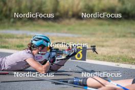 23.08.2023, Font-Romeu, France (FRA): Paula Botet (FRA) - Biathlon training, Font-Romeu (FRA). www.nordicfocus.com. © Authamayou/NordicFocus. Every downloaded picture is fee-liable.