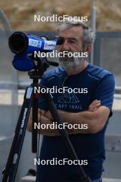 04.07.2023, Premanon, France (FRA): Jean-Pierre Amat (FRA), Olympic Champion and shooting coach Team France - Biathlon summer training, Premanon (FRA). www.nordicfocus.com. © Manzoni/NordicFocus. Every downloaded picture is fee-liable.
