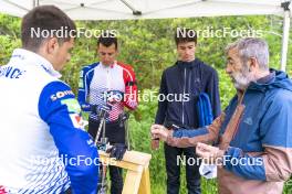 31.05.2023, Col Bayard, France (FRA): Jean-Pierre Amat (FRA), Olympic Champion and shooting coach Team France - Biathlon summer training, Col Bayard (FRA). www.nordicfocus.com. © Thibaut/NordicFocus. Every downloaded picture is fee-liable.