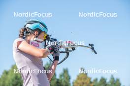23.08.2023, Font-Romeu, France (FRA): Paula Botet (FRA) - Biathlon training, Font-Romeu (FRA). www.nordicfocus.com. © Authamayou/NordicFocus. Every downloaded picture is fee-liable.