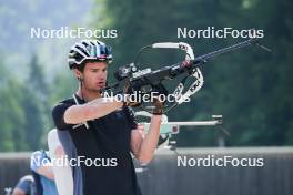 04.06.2023, Ruhpolding, Germany (GER): Niklas Hartweg (SUI) - Biathlon summer training, Ruhpolding (GER). www.nordicfocus.com. © Reiter/NordicFocus. Every downloaded picture is fee-liable.