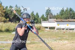 23.08.2023, Font-Romeu, France (FRA): Sophie Chauveau (FRA) - Biathlon training, Font-Romeu (FRA). www.nordicfocus.com. © Authamayou/NordicFocus. Every downloaded picture is fee-liable.