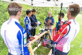 31.05.2023, Col Bayard, France (FRA): Jean-Pierre Amat (FRA), Olympic Champion and shooting coach Team France - Biathlon summer training, Col Bayard (FRA). www.nordicfocus.com. © Thibaut/NordicFocus. Every downloaded picture is fee-liable.