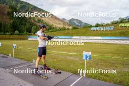 29.08.2023, Obertilliach, Austria (AUT): Sturla Holm Laegreid (NOR) - Biathlon summer training, Obertilliach (AUT). www.nordicfocus.com. © Barbieri/NordicFocus. Every downloaded picture is fee-liable.