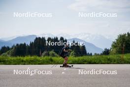 01.06.2023, La Feclaz, France (FRA): Chloe Chevalier (FRA) - Biathlon summer training, La Feclaz (FRA). www.nordicfocus.com. © Joly/NordicFocus. Every downloaded picture is fee-liable.