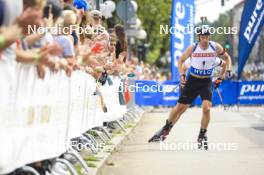 13.08.2023, Wiesbaden, Germany (GER): Sturla Holm Laegreid (NOR) - City Biathlon - Wiesbaden (GER). www.nordicfocus.com. © Manzoni/NordicFocus. Every downloaded picture is fee-liable.