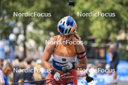 13.08.2023, Wiesbaden, Germany (GER): Anna Gandler (AUT) - City Biathlon - Wiesbaden (GER). www.nordicfocus.com. © Manzoni/NordicFocus. Every downloaded picture is fee-liable.