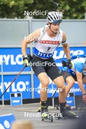 13.08.2023, Wiesbaden, Germany (GER): Niklas Hartweg (SUI) - City Biathlon - Wiesbaden (GER). www.nordicfocus.com. © Manzoni/NordicFocus. Every downloaded picture is fee-liable.