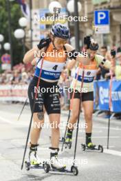 13.08.2023, Wiesbaden, Germany (GER): Lou Jeanmonnot (FRA) - City Biathlon - Wiesbaden (GER). www.nordicfocus.com. © Manzoni/NordicFocus. Every downloaded picture is fee-liable.