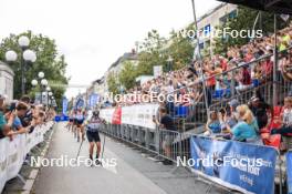 13.08.2023, Wiesbaden, Germany (GER): Sturla Holm Laegreid (NOR) - City Biathlon - Wiesbaden (GER). www.nordicfocus.com. © Manzoni/NordicFocus. Every downloaded picture is fee-liable.