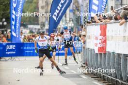 13.08.2023, Wiesbaden, Germany (GER): Sturla Holm Laegreid (NOR) - City Biathlon - Wiesbaden (GER). www.nordicfocus.com. © Manzoni/NordicFocus. Every downloaded picture is fee-liable.