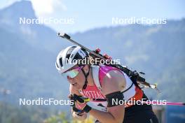08.09.2023, Ruhpolding, Germany (GER): Lena Haecki-Gross (SUI) - German Championships biathlon, individual women, Ruhpolding (GER). www.nordicfocus.com. © Reichert/NordicFocus. Every downloaded picture is fee-liable.