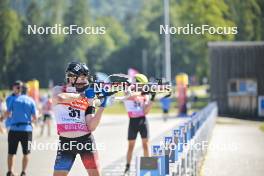 10.09.2023, Ruhpolding, Germany (GER): Arnaud Du Pasquir (SUI) - German Championships biathlon, pursuit men, Ruhpolding (GER). www.nordicfocus.com. © Reichert/NordicFocus. Every downloaded picture is fee-liable.