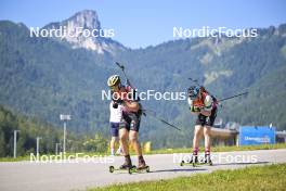 10.09.2023, Ruhpolding, Germany (GER): Leonhard Pfund (GER), Hans Koellner (GER), (l-r) - German Championships biathlon, pursuit men, Ruhpolding (GER). www.nordicfocus.com. © Reichert/NordicFocus. Every downloaded picture is fee-liable.