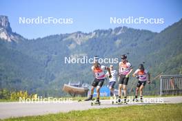 10.09.2023, Ruhpolding, Germany (GER): Philipp Nawrath (GER), Johannes Kuehn (GER), Dominic Schmuck (GER), (l-r) - German Championships biathlon, pursuit men, Ruhpolding (GER). www.nordicfocus.com. © Reichert/NordicFocus. Every downloaded picture is fee-liable.