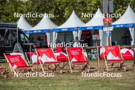 01.09.2023, Annecy, France (FRA): deckchairs - Martin Fourcade Nordic Festival, Annecy (FRA). www.nordicfocus.com. © Authamayou/NordicFocus. Every downloaded picture is fee-liable.