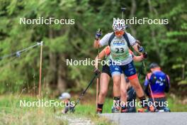 17.09.2023, La Feclaz, France (FRA): Katia Sarda (FRA) - Biathlon Samse Summer Tour, individual, La Feclaz (FRA). www.nordicfocus.com. © Manzoni/NordicFocus. Every downloaded picture is fee-liable.