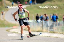 17.09.2023, La Feclaz, France (FRA): Jules Perignon (FRA) - Biathlon Samse Summer Tour, individual, La Feclaz (FRA). www.nordicfocus.com. © Manzoni/NordicFocus. Every downloaded picture is fee-liable.