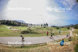 17.09.2023, La Feclaz, France (FRA): Anatole Cahu (FRA), Gaspard Vinay (FRA), (l-r) - Biathlon Samse Summer Tour, individual, La Feclaz (FRA). www.nordicfocus.com. © Manzoni/NordicFocus. Every downloaded picture is fee-liable.