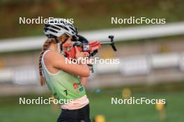 17.09.2023, La Feclaz, France (FRA): Joanne Weiss (FRA) - Biathlon Samse Summer Tour, individual, La Feclaz (FRA). www.nordicfocus.com. © Manzoni/NordicFocus. Every downloaded picture is fee-liable.