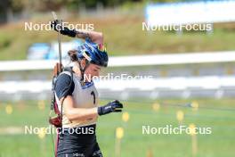 17.09.2023, La Feclaz, France (FRA): Lou Jeanmonnot (FRA) - Biathlon Samse Summer Tour, pursuit, La Feclaz (FRA). www.nordicfocus.com. © Manzoni/NordicFocus. Every downloaded picture is fee-liable.