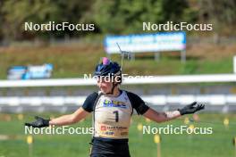 17.09.2023, La Feclaz, France (FRA): Lou Jeanmonnot (FRA) - Biathlon Samse Summer Tour, pursuit, La Feclaz (FRA). www.nordicfocus.com. © Manzoni/NordicFocus. Every downloaded picture is fee-liable.