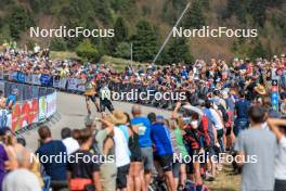 17.09.2023, La Feclaz, France (FRA): Emilien Claude (FRA), Emilien Jacquelin (FRA), (l-r) - Biathlon Samse Summer Tour, pursuit, La Feclaz (FRA). www.nordicfocus.com. © Manzoni/NordicFocus. Every downloaded picture is fee-liable.