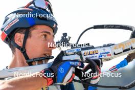 17.09.2023, La Feclaz, France (FRA): Quentin Fillon Maillet (FRA) - Biathlon Samse Summer Tour, pursuit, La Feclaz (FRA). www.nordicfocus.com. © Manzoni/NordicFocus. Every downloaded picture is fee-liable.