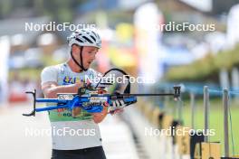 17.09.2023, La Feclaz, France (FRA): Fabien Claude (FRA) - Biathlon Samse Summer Tour, pursuit, La Feclaz (FRA). www.nordicfocus.com. © Manzoni/NordicFocus. Every downloaded picture is fee-liable.