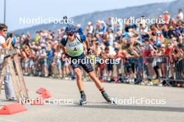 17.09.2023, La Feclaz, France (FRA): Quentin Fillon Maillet (FRA) - Biathlon Samse Summer Tour, pursuit, La Feclaz (FRA). www.nordicfocus.com. © Manzoni/NordicFocus. Every downloaded picture is fee-liable.