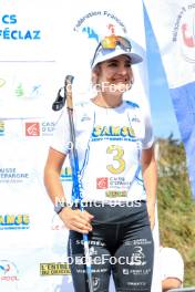 17.09.2023, La Feclaz, France (FRA): Gilonne Guigonnat (FRA) - Biathlon Samse Summer Tour, pursuit, La Feclaz (FRA). www.nordicfocus.com. © Manzoni/NordicFocus. Every downloaded picture is fee-liable.