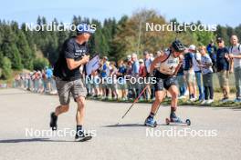 17.09.2023, La Feclaz, France (FRA): Julia Simon (FRA) - Biathlon Samse Summer Tour, pursuit, La Feclaz (FRA). www.nordicfocus.com. © Manzoni/NordicFocus. Every downloaded picture is fee-liable.