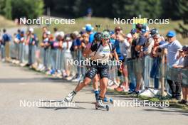 17.09.2023, La Feclaz, France (FRA): Justine Braisaz-Bouchet (FRA) - Biathlon Samse Summer Tour, pursuit, La Feclaz (FRA). www.nordicfocus.com. © Manzoni/NordicFocus. Every downloaded picture is fee-liable.