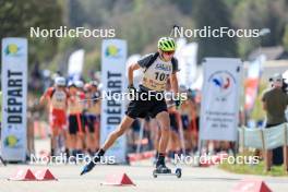 17.09.2023, La Feclaz, France (FRA): Guillaume Poirot (FRA) - Biathlon Samse Summer Tour, pursuit, La Feclaz (FRA). www.nordicfocus.com. © Manzoni/NordicFocus. Every downloaded picture is fee-liable.