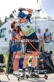 17.09.2023, La Feclaz, France (FRA): Sverre Dahlen Aspenes (NOR) - Biathlon Samse Summer Tour, pursuit, La Feclaz (FRA). www.nordicfocus.com. © Manzoni/NordicFocus. Every downloaded picture is fee-liable.