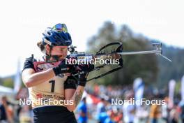 17.09.2023, La Feclaz, France (FRA): Lou Jeanmonnot (FRA) - Biathlon Samse Summer Tour, pursuit, La Feclaz (FRA). www.nordicfocus.com. © Manzoni/NordicFocus. Every downloaded picture is fee-liable.