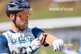 17.09.2023, La Feclaz, France (FRA): Antonin Guigonnat (FRA) - Biathlon Samse Summer Tour, pursuit, La Feclaz (FRA). www.nordicfocus.com. © Manzoni/NordicFocus. Every downloaded picture is fee-liable.