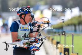 17.09.2023, La Feclaz, France (FRA): Quentin Fillon Maillet (FRA) - Biathlon Samse Summer Tour, pursuit, La Feclaz (FRA). www.nordicfocus.com. © Manzoni/NordicFocus. Every downloaded picture is fee-liable.