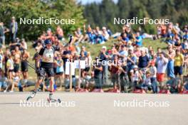 17.09.2023, La Feclaz, France (FRA): Lou Jeanmonnot (FRA) - Biathlon Samse Summer Tour, pursuit, La Feclaz (FRA). www.nordicfocus.com. © Manzoni/NordicFocus. Every downloaded picture is fee-liable.