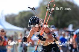 17.09.2023, La Feclaz, France (FRA): Oceane Michelon (FRA) - Biathlon Samse Summer Tour, pursuit, La Feclaz (FRA). www.nordicfocus.com. © Manzoni/NordicFocus. Every downloaded picture is fee-liable.