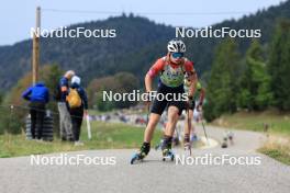 16.09.2023, La Feclaz, France (FRA): Timothee Lambert (FRA) - Biathlon Samse Summer Tour, sprint, La Feclaz (FRA). www.nordicfocus.com. © Manzoni/NordicFocus. Every downloaded picture is fee-liable.