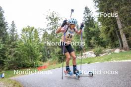 16.09.2023, La Feclaz, France (FRA): Anaelle Bondoux (FRA) - Biathlon Samse Summer Tour, sprint, La Feclaz (FRA). www.nordicfocus.com. © Manzoni/NordicFocus. Every downloaded picture is fee-liable.